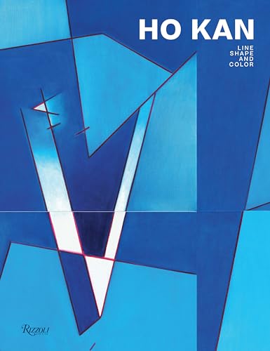 Book cover with blue geometric abstract art, white text reading Ho Kan Line Shape Color.