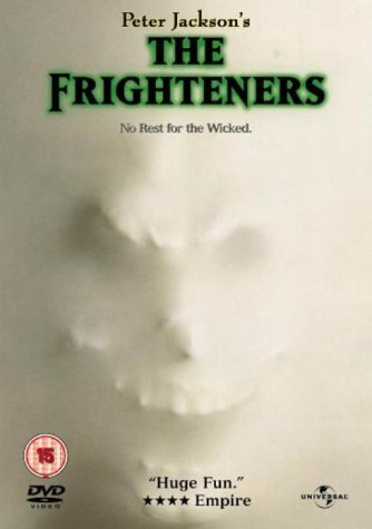 DVD cover for The Frighteners featuring a ghostly, distorted face pressed against fabric.