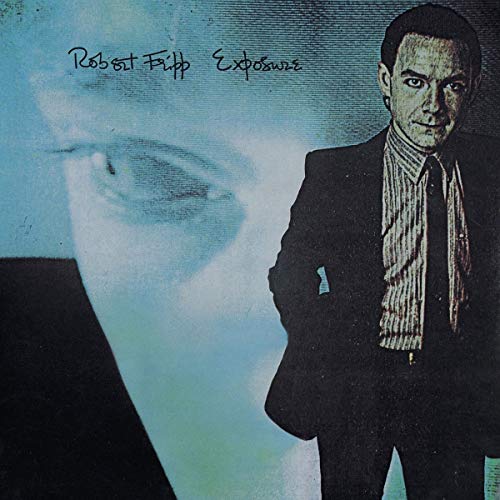 Robert Fripp album cover: portrait with blurred eye and abstract shapes.