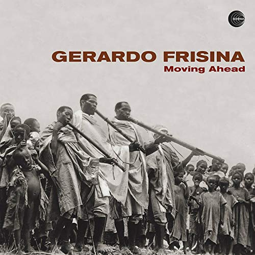 Vinyl record cover: Gerardo Frisina "Moving Ahead" with a group portrait.