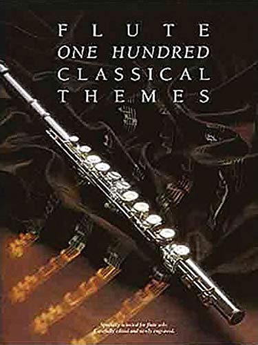 Sheet music book titled "One Hundred Classical Themes: Flute" with a flute.