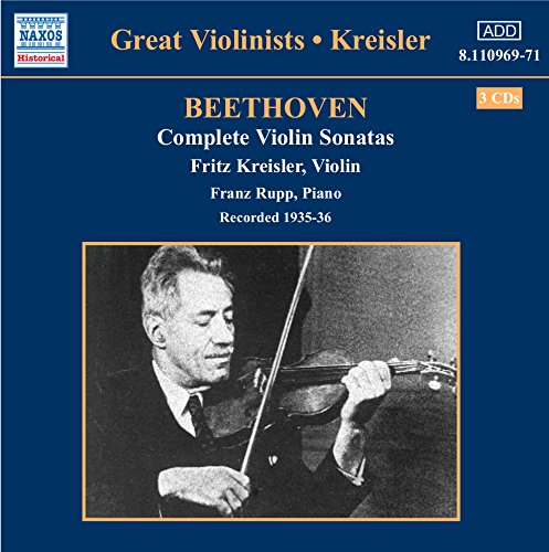 CD case featuring violinist Fritz Kreisler in a black and white portrait.