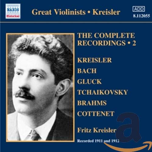 CD cover featuring a black and white portrait of violinist Fritz Kreisler.