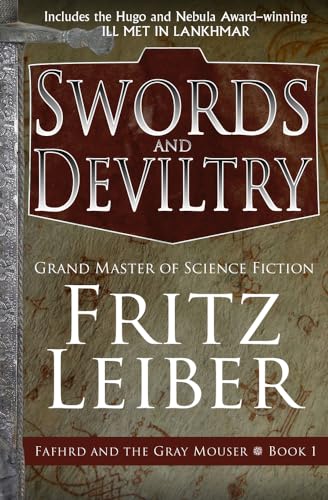 Book cover for “Swords and Deviltry” by Fritz Leiber, dark fantasy.