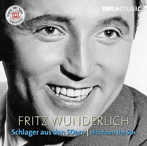 Black and white portrait of singer Fritz Wunderlich with album title.