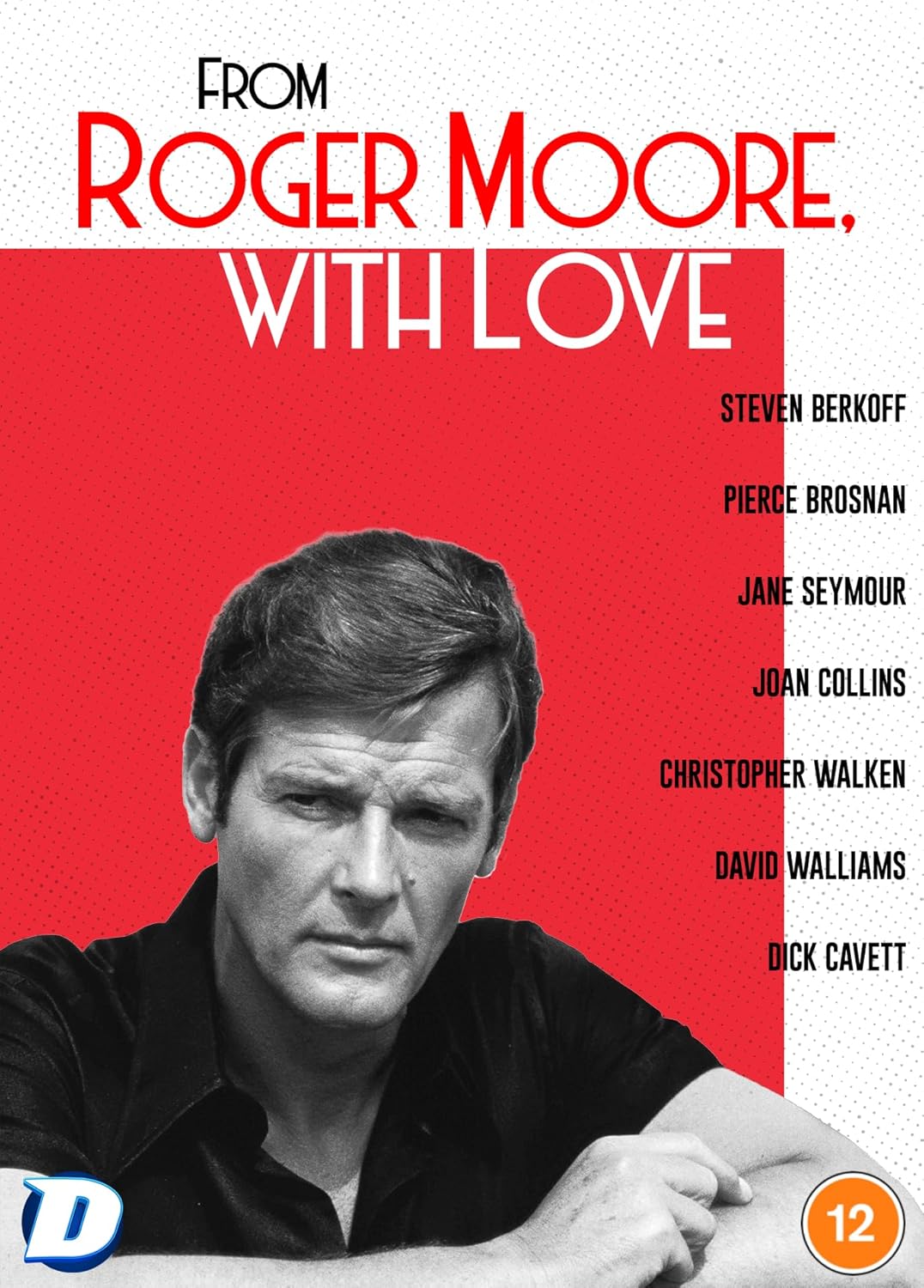 DVD cover featuring Roger Moore’s portrait and cast names listed below.