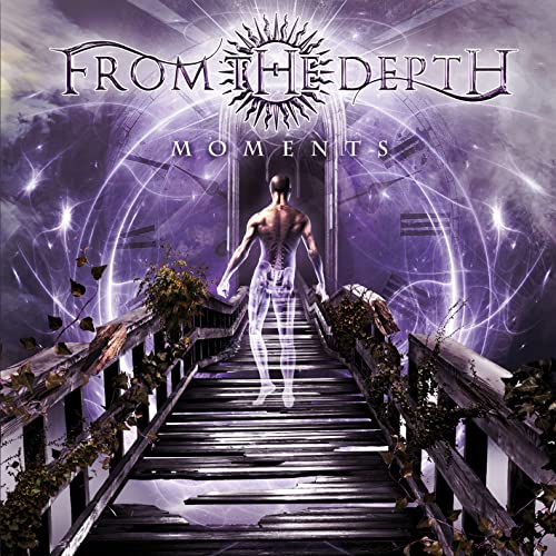 CD cover: man walking toward light at end of a staircase.