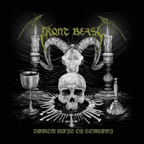CD cover: skull, ram skull, candles, and chalice in dark, gothic style.