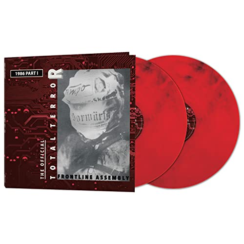 Front Line Assembly vinyl album cover and two red vinyl records.