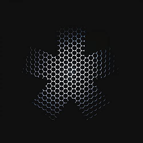 Hexagonal starburst pattern on black background, album artwork.