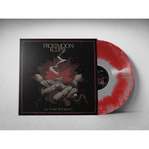 Red vinyl record with black album cover featuring hands and a snake.