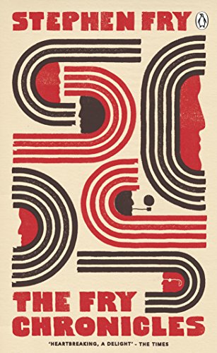 Book cover with abstract red and white lines forming faces.