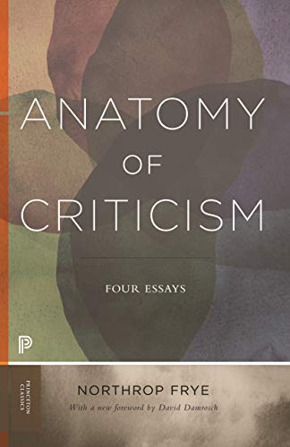 Book cover: "Anatomy of Criticism" by Northrop Frye, with abstract shapes.