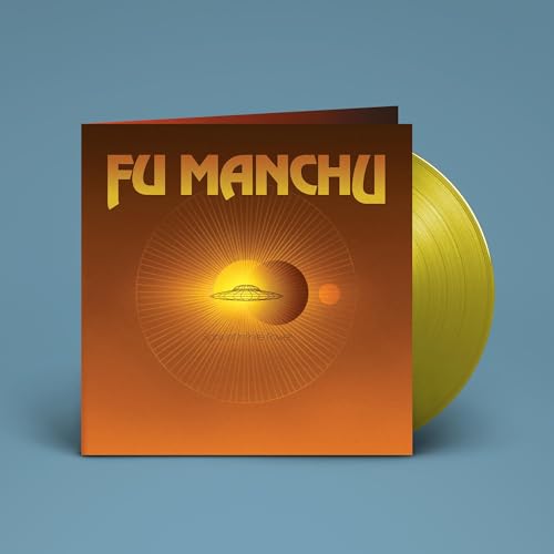 Fu Manchu album cover with a UFO design and yellow vinyl record.