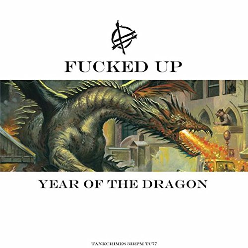 CD cover for Fucked Up’s “Year Of The Dragon” featuring a black dragon.
