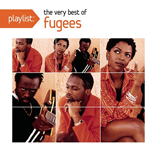 Fugees album cover featuring portraits of the band members in orange tones.