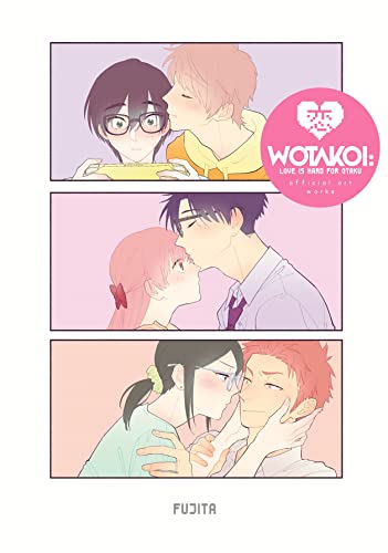 Cover of “Wotakoi” art book featuring four couples in intimate poses.