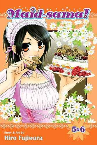 Manga cover: girl in maid outfit with cake and flowers.