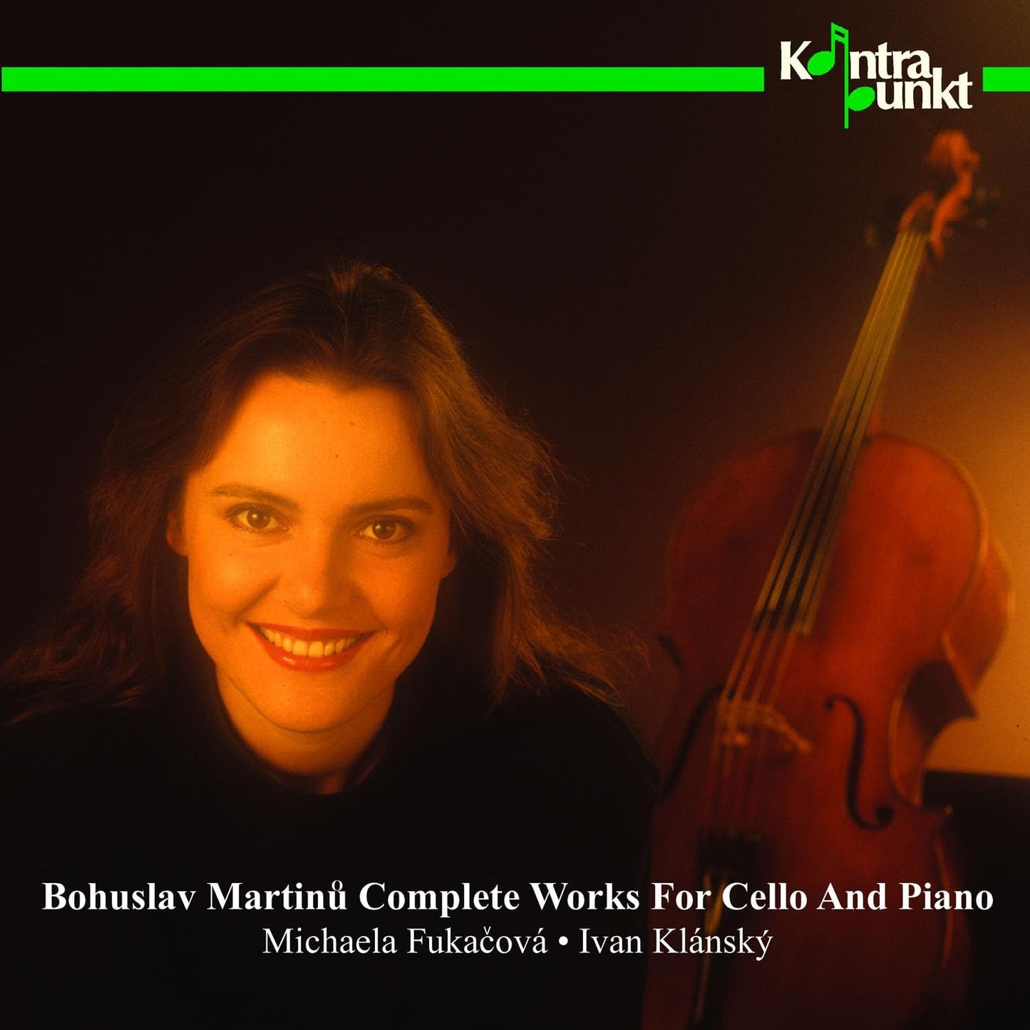 CD cover featuring a smiling woman and a cello, with text details.