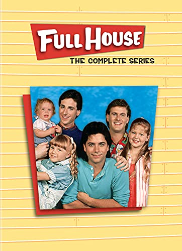 “Full House” DVD cover featuring the cast against a blue and yellow background.