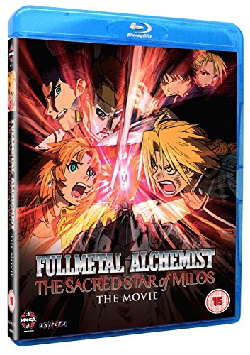 Fullmetal Alchemist The Sacred Star of Milos Blu-ray case with anime character artwork.