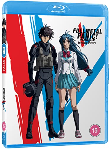 Blu-ray case for "Full Metal Panic! Invisible Victory" featuring anime characters.