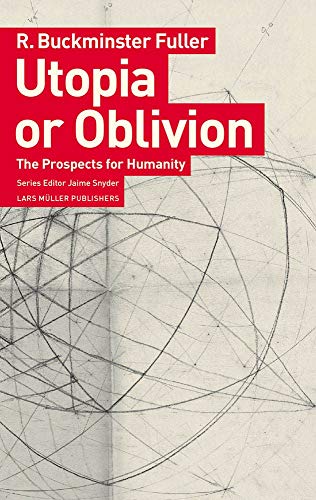 Book cover: "Utopia or Oblivion" with geometric design and red text.