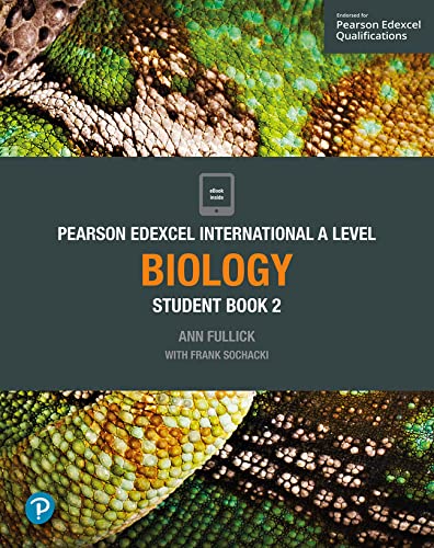 Pearson Edexcel International A Level Biology Student Book 2 cover with green lizard skin.