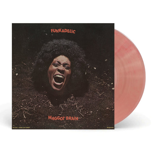 Funkadelic’s “Maggot Brain” red vinyl record with a portrait cover.