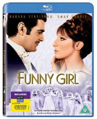 Blu-ray cover for "Funny Girl" featuring Barbra Streisand and Omar Sharif.
