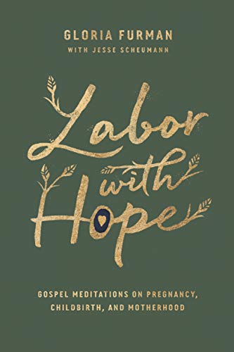 Book cover with gold lettering reading "Labor with Hope" and floral accents.