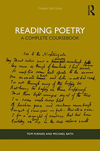 Gold book cover with black text: "Reading Poetry: A Complete Coursebook".