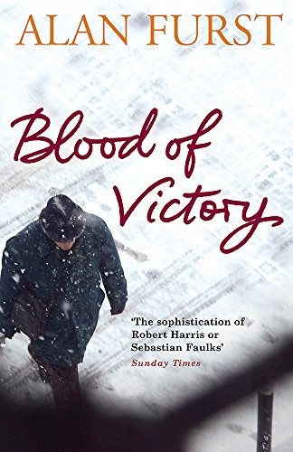Book cover: man in coat walking in snowy, urban setting.