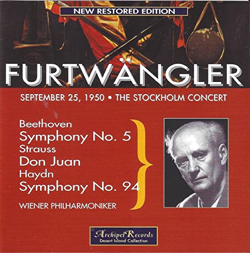 CD cover for Furtwängler’s 1950 Stockholm concert with conductor’s portrait.