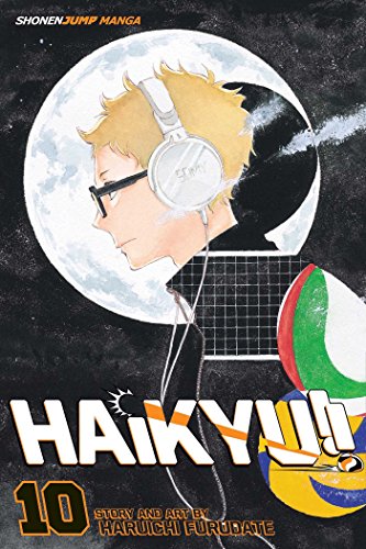 Manga cover featuring a blonde character with headphones against a large moon background.