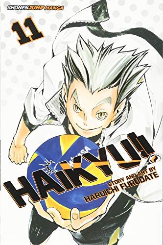 Manga cover featuring Kotaro Bokuto holding a volleyball with the title Haikyu!! volume 11.