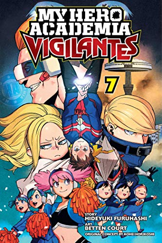 Manga cover featuring multiple My Hero Academia Vigilantes characters and the number seven.