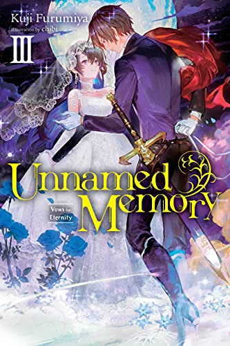 Light novel cover: couple in wedding attire with a sword, floral background.