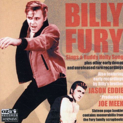 CD cover featuring Billy Fury in a pink jacket, singing Buddy Holly.