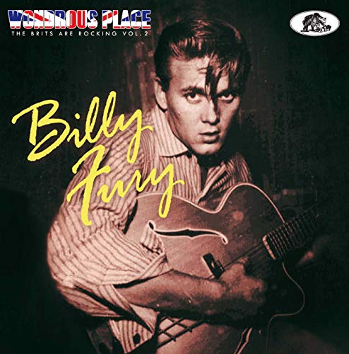 Billy Fury album cover: black and white portrait of a musician with guitar.