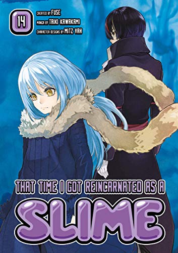 Cover of "That Time I Got Reincarnated as a Slime 14" manga, two characters.