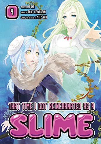 That Time I Got Reincarnated as a Slime 4" manga cover with two characters.