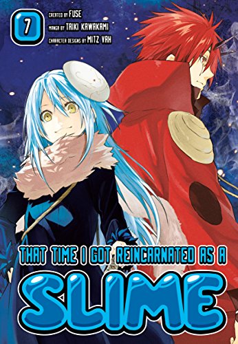Manga cover featuring two anime characters, a blue slime and a red-haired man.
