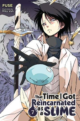 Light novel cover featuring a man and a blue slime creature.