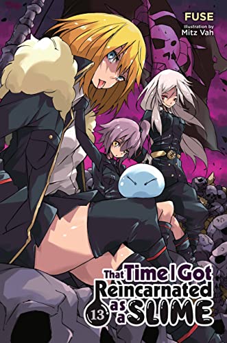 Novel cover featuring anime-style characters, including a blue slime creature.