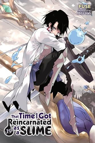 Novel cover featuring a character and blue slime against a cityscape.