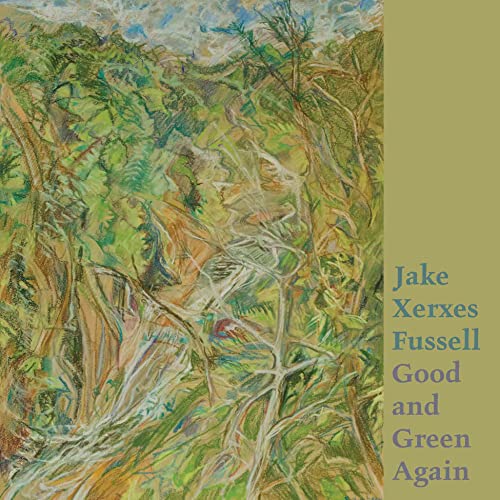 CD cover with abstract green and brown landscape painting, text on right.