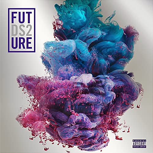 Future’s “DS2” album cover: swirling blue, purple, and pink ink splashes.
