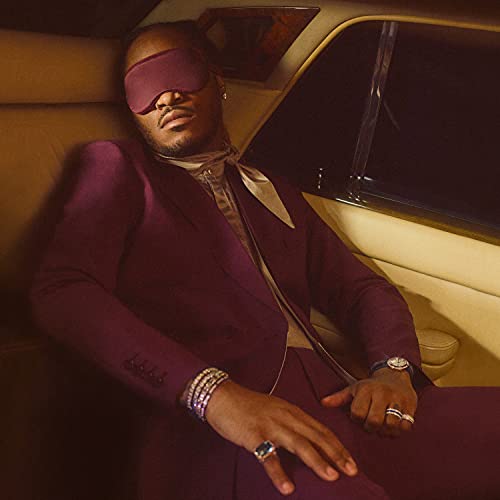 Future wearing a purple suit and sleep mask, album cover.