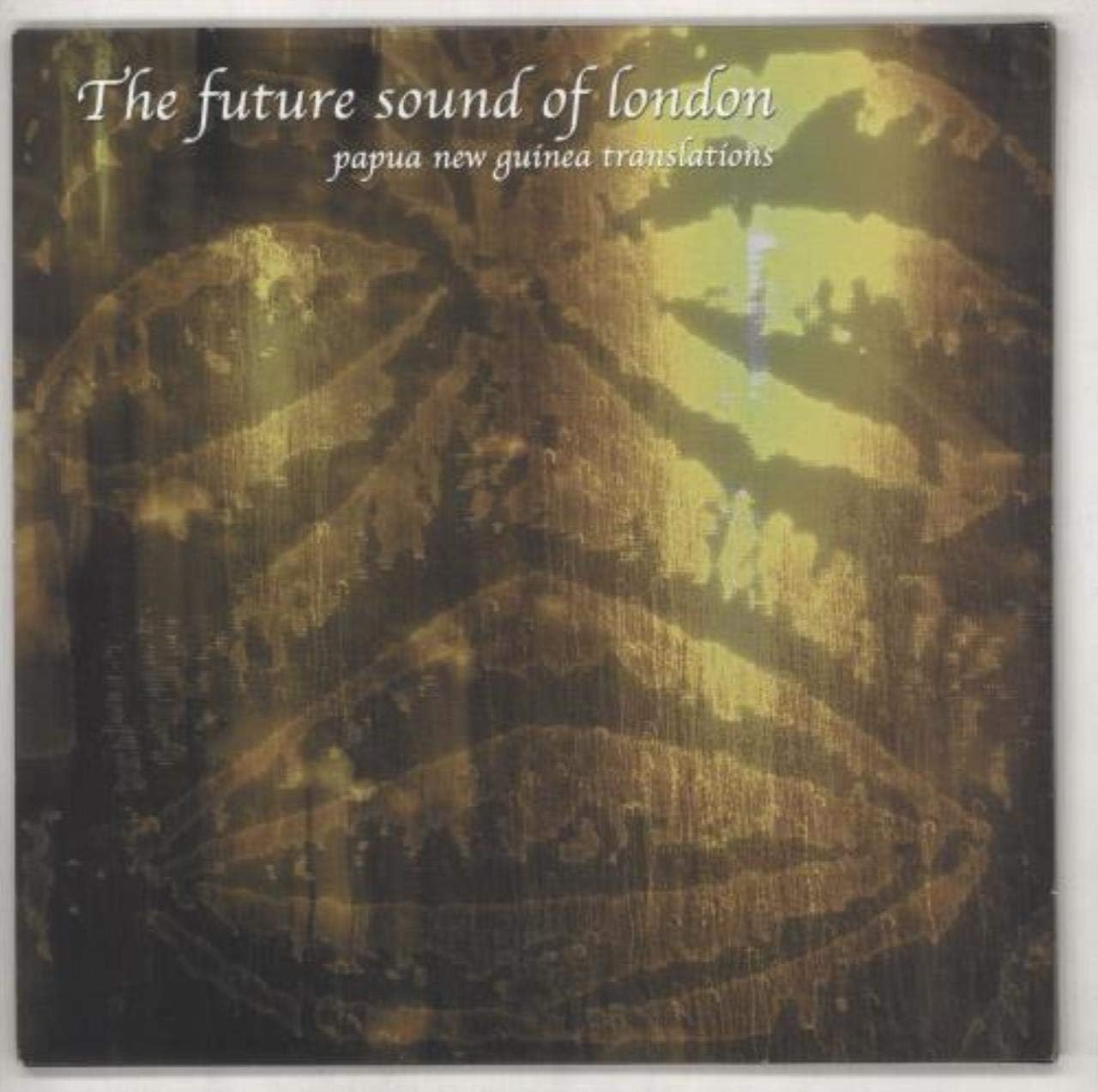 Vinyl record sleeve for The Future Sound of London featuring abstract blue graphic art.